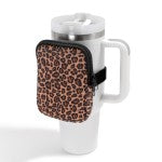 Adjustable Zip Neoprene Tumbler Pouch - Leopard